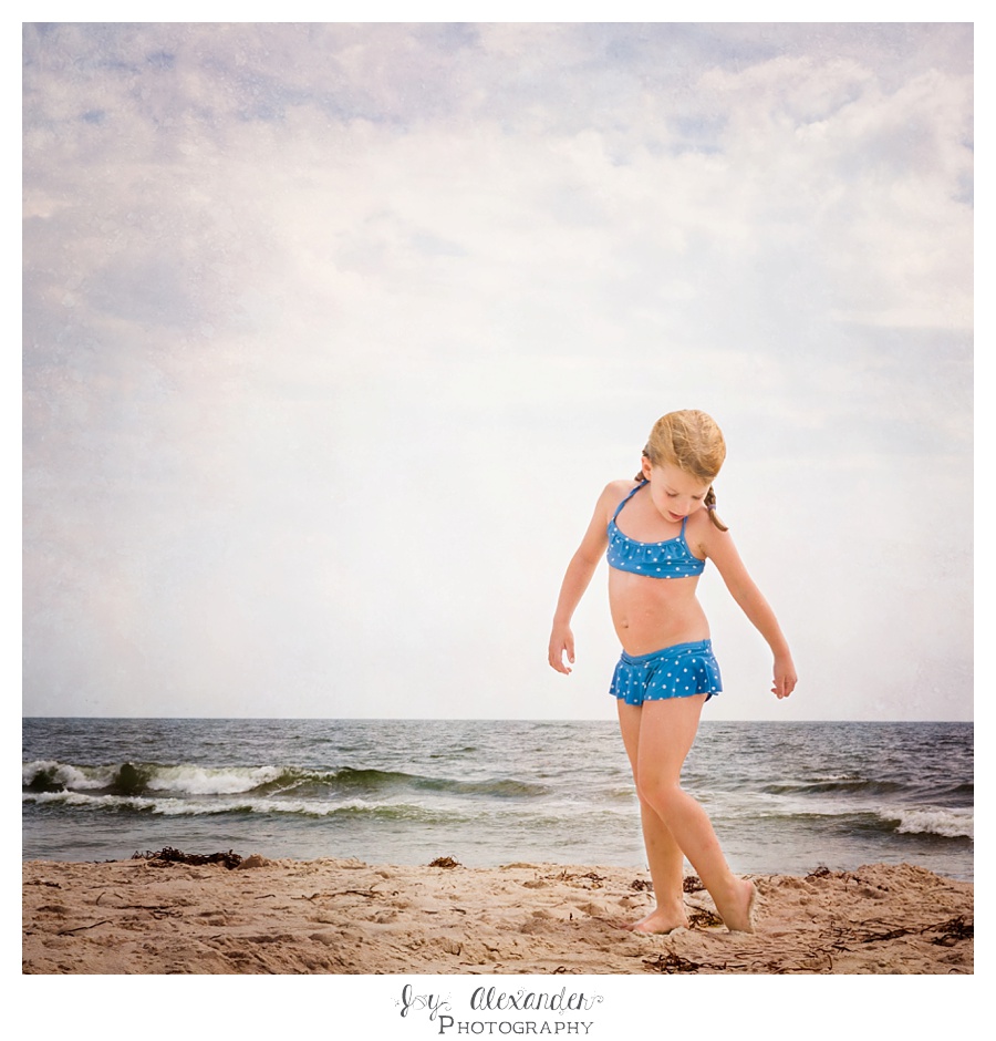 Jones Beach, beach, girl in polka dot bikini