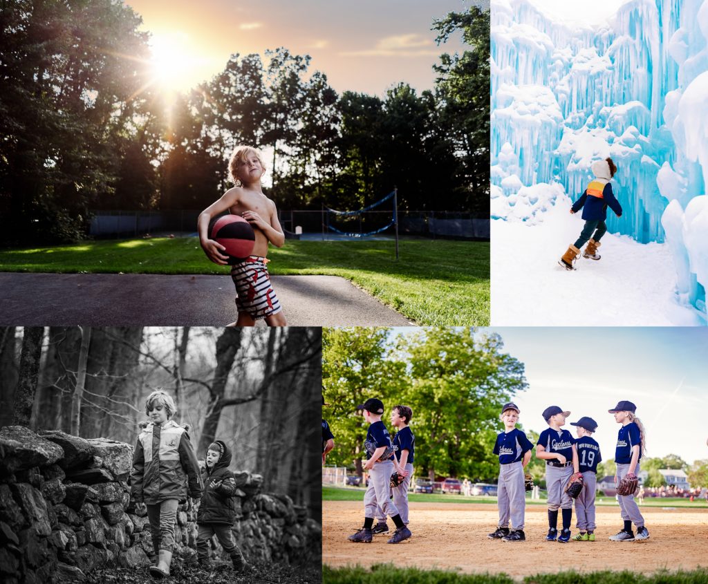 little boy outdoors, little league, basketball, New York