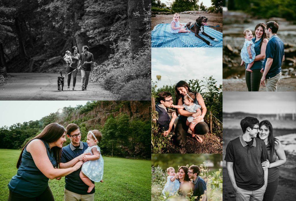 family at the park, family photographs, family of three